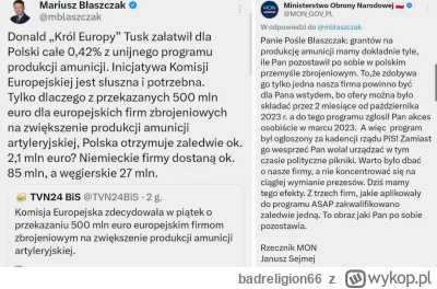 badreligion66 - #polityka #sejm Błaszczak się spytał i dostał szybką odpowiedź z MON