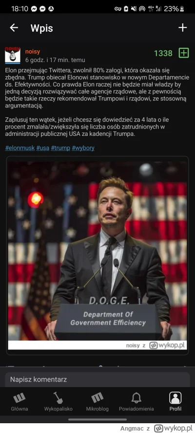 Angmac - Nic mnie bardziej nie bawi niż lizodupy Muska xD

  Typ wywalił większość lu...