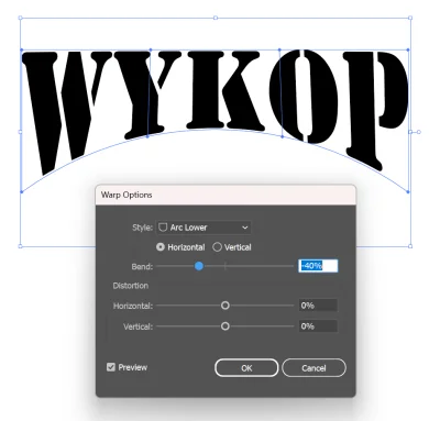 helvetica - @blablabla: Zaznaczasz tekst i Alt + Ctrl + Shift + W
Lub Object -> Envel...