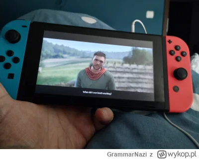 GrammarNazi - Chłop se w nocy w grę pogra.

#nintendoswitch #grajzwykopem #kingdomcom...