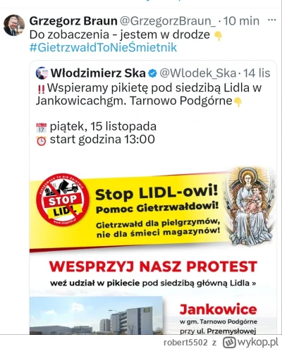 robert5502 - Dzban juz jedzie blokować inwestycje. Trzymajcie sie tam 
#lidl #gosodar...