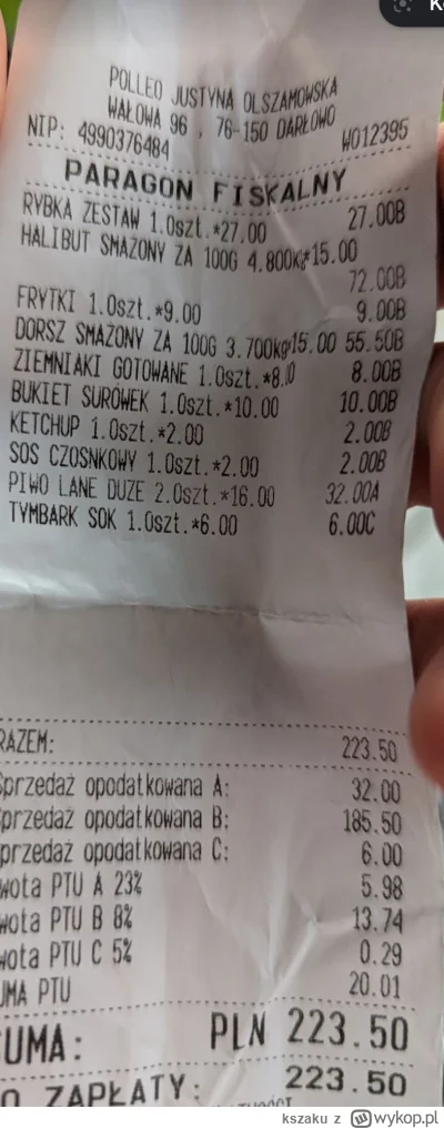 kszaku - >Absurd, żeby rodzina 2+2 musiała zapłacić za obiad 200 PLN.

@MirkobIog: 2+...