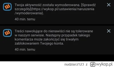 nudziarz123 - ...HE HE HE MODERACJO WYKOPU... MAM CIĘ GDZIEŚ SKORO MODERUJESZ MOJE KO...