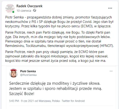 uziel - Witek to nie wyjątek. Wiecie, że leczenie Piotra Semki, funkcjonariusza apara...