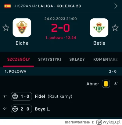 mariowtetrisie - chłop obstawił minus 2.5 bramki, śmiechu warte
już niech lepiej od r...