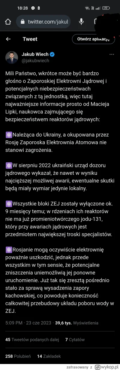 zafrasowany - @napster92: Polecam tego allegrowicza na uspokojenie. Ruskie onuce kłam...