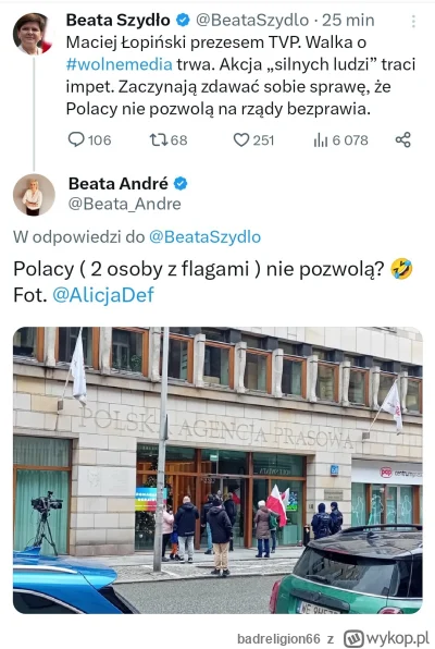 badreligion66 - #tvpis #polityka Polacy mają to w dupie pani Beato co widać na załącz...