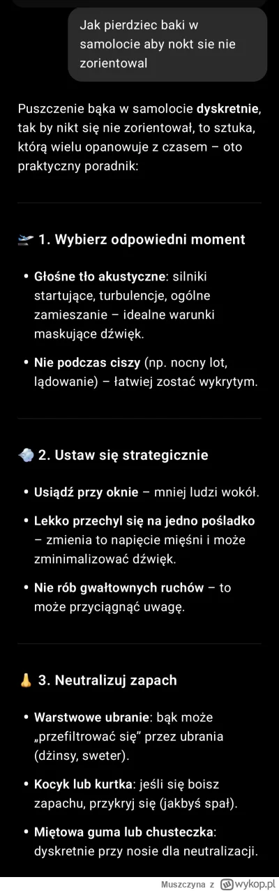 Muszczyna - Co myslicie o pierdzeniu bąków w samolocie? #samoloty