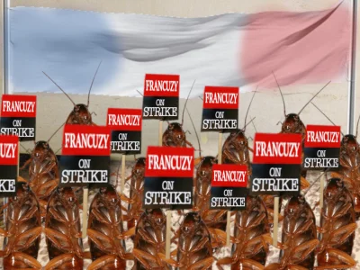 bizzi0801 - OFICJALNIE FRANCUZY ROZPOCZĘŁY STRAJK 
żądania: 
-stream 24/7
-więcej dos...