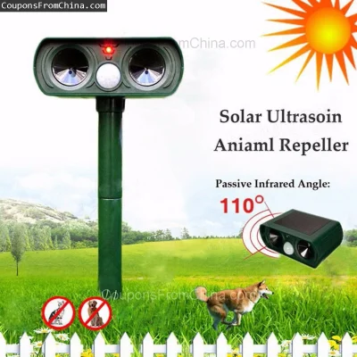 n____S - ❗ Ultrasonic Solar Power Pest Animal Repeller
〽️ Cena: 13.91 USD (dotąd najn...