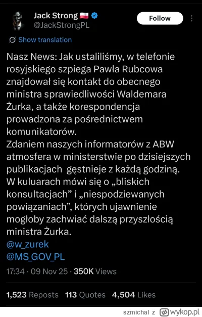 szmichal - Zaraz dorzucą mu pasek wypłat od Putina xd #polityka #bekazpisu