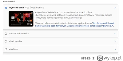 oreze - mIntensive w mbanku, karta visa świat intensive - ktoś korzysta? na wakacje l...