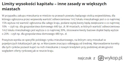 najczuk - Limity kredytu z dopłatą będą większe w droższych miastach, także jednak tu...