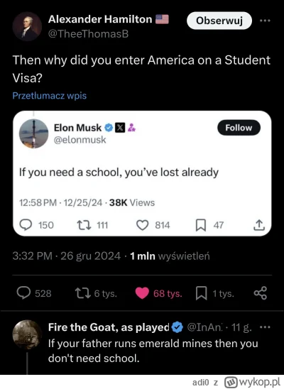 adi0 - Ciężko to skomentować.
#elonmusk #twitter #usa #bekazprawakow