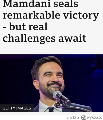 erni13 - Mamdani wygrał wybory w Nowym Jorku. Ciekawi mnie co uda mu się osiągnąć ( ͡...