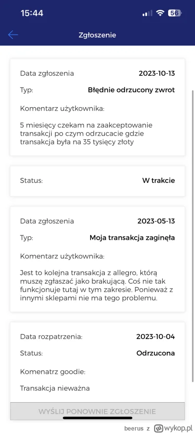 beerus - Goodie to jest żart. Zgłosiłem brakującą transakcje z Allegro na 35 tysięcy ...