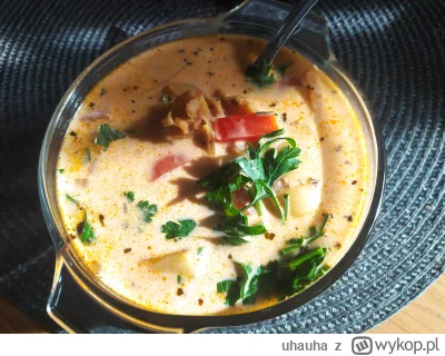 uhauha - #gotujzwykopem #zupa #dieta 
zrobiłem sobie zupę rybną a co.