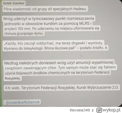 Heroina340 - Stało się, Ukraińcy uderzyli w kacapów pociskami z Esperalem
#wojna #ukr...