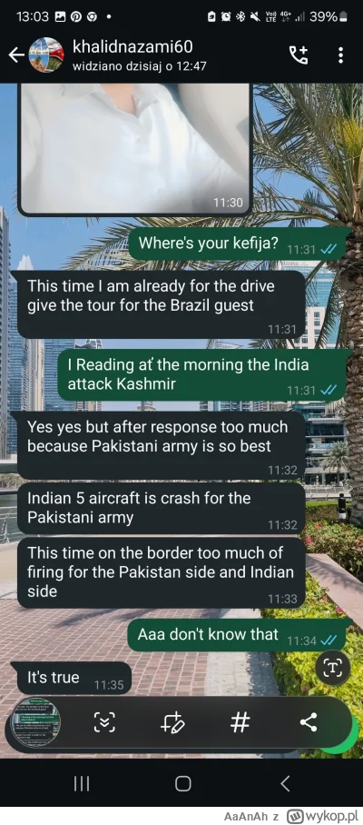 AaAnAh - Pakistan wygrywa, można się rozejść. Info z pierwszej ręki od ziomka z Kashm...