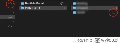 advert - Nie kumam tych oznaczeń w folderach #icloud na #macbook 
Chmurka ze strzałką...