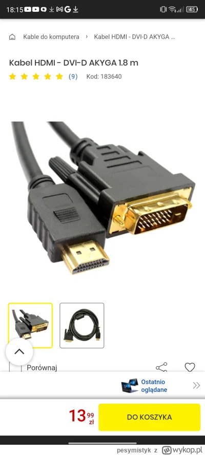 pesymistyk - taki przewod DVI - HDMI może działać w dwie strony? Tzn. wyjście HDMI do...