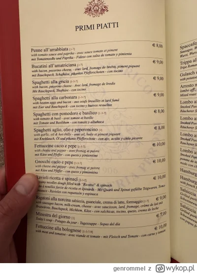 genrommel - Rzym ceny 2025 jakieś 100m od Fontanny di Trevi 

2 x makaron, 1l piwa, 1...