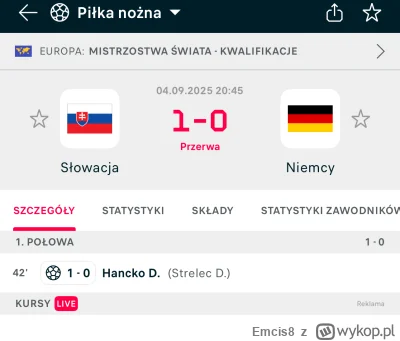 Emcis8 - Jak tam somsiedzie?

#mecz