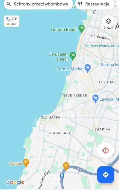 pieknylowca - #ciekawostki na mapach Google w Izraelu pierwszym proponowanym do wyszu...
