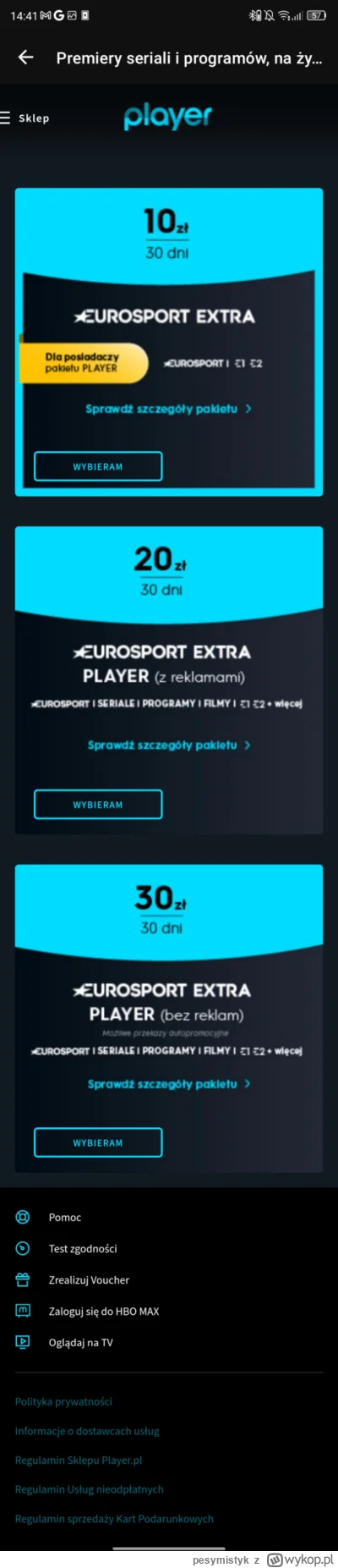 pesymistyk - @PrawaRenka nie za jeden kanał, za pakiet Eurosport, ale to cena dla osó...