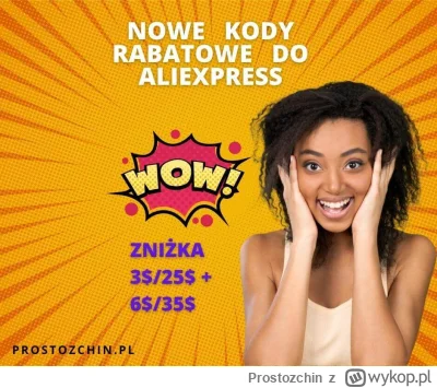 Prostozchin - Nowe kody rabatowe do AliExpress :)

Kody 3$/25$ + 6$/35$

➡️ https://p...