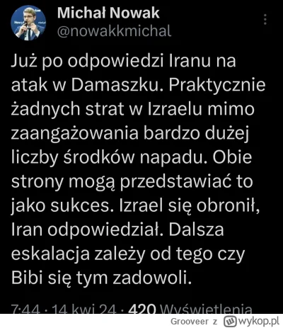 Grooveer - #izrael #iran #wojna