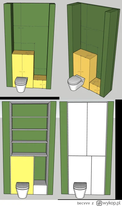 becvvv - Mireczki, chcę zrobić zabudowę WC w meblu. Wymiar niestandardowy, tak że chc...