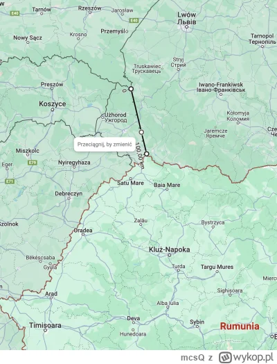 mcsQ - ciekawostka; z Polski do Rumunii jest tylko 100km. To tylko 20km wiecej, niż j...