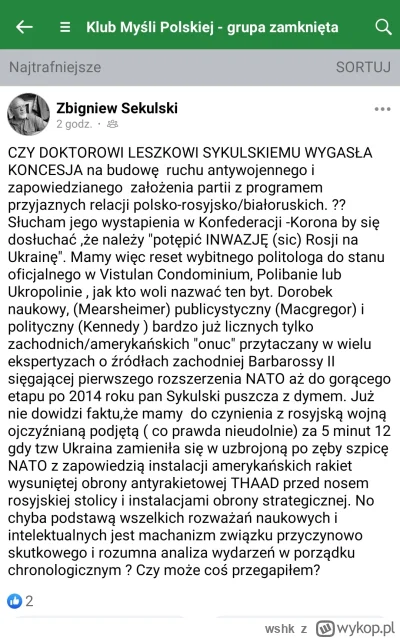 wshk - Czym towarzysz Sykulski zgrzeszył?
#ukraina #rosja #onuce