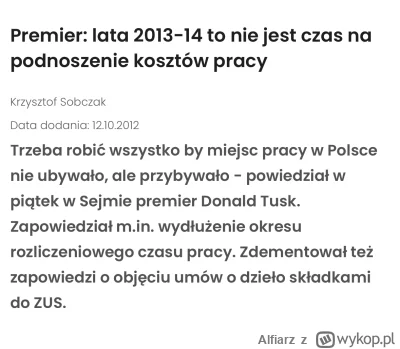Alfiarz - @Tenspodpiatego: Aktualnie rządzi opozycja dla ludzi pracy, zatrudnionych n...