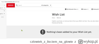 czlowiekzlisciemnaglowie - Zalogowałem się do Nintendo Store web moim kontem e-shop i...