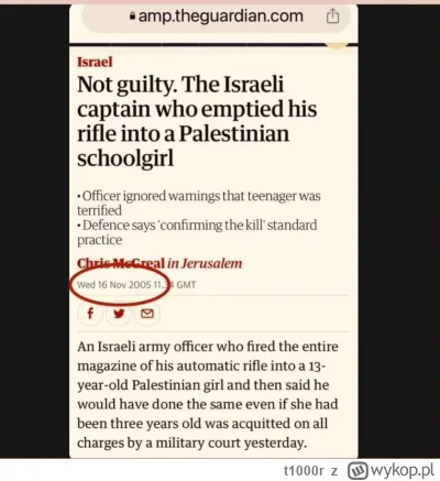 t1000r - Tutaj o żołnierzu, dowódcy oddziału który w roku 2005 z zimna krwią, w biały...