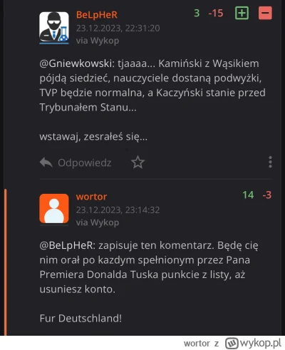 wortor - Witam kolegę @BeLpHeR 
Chciałbym nieśmiało dopytać czy w związku z:
- osądze...