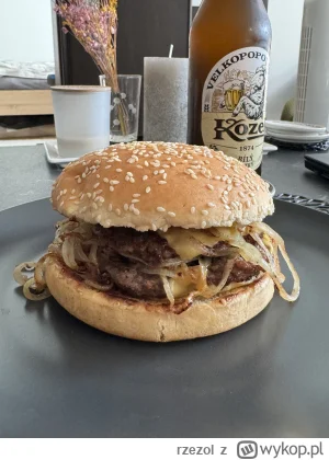 rzezol - Oklahoma style smash burger - ależ to jest niebo w gębie (⌐ ͡■ ͜ʖ ͡■) Poleca...