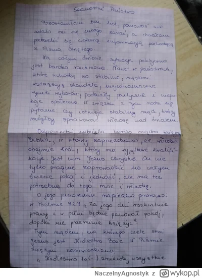 NaczelnyAgnostyk - #sekta #swiadkowiejehowy taki list w skrzynce znalazłem ( ͡°( ͡° ͜...