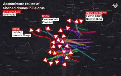 washington - #wojna #ukraina #rosja 

38 dronów typu Shahed wleciało na Białoruś w ci...