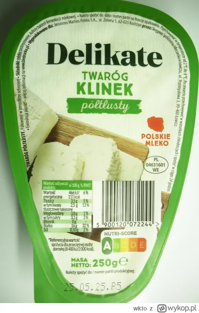 wkto - #listaproduktow
#twarog #twarogklinek #twarogpoltlusty Delikate #biedronka
akt...