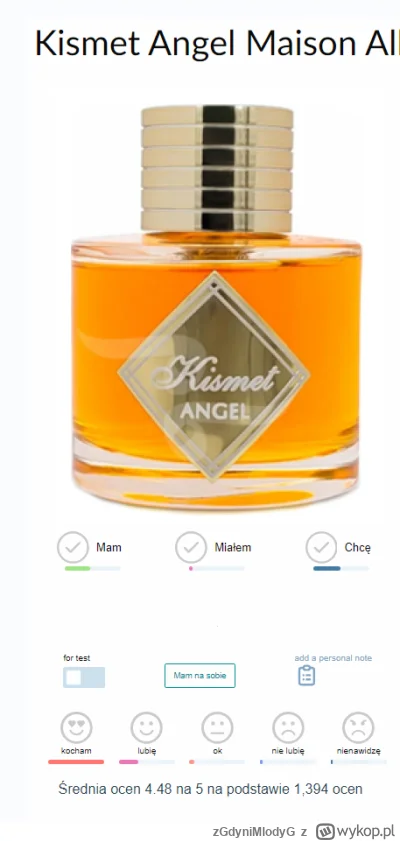 zGdyniMlodyG - >Noty na fragrantice: 4.38/5 przy ~13500 głosów. Wynik mówi sam za sie...