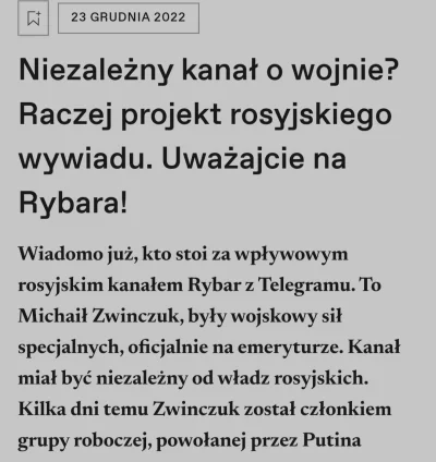 troglodyta_erudyta - @RzutKamieniem 
Ten kto zna Rybara wie, że on nie wali farmazonó...