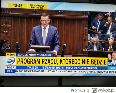 Promilus - Paskowy #tvn24 dzisiaj nie bierze jeńców xD Było też o "endpose Morawiecki...