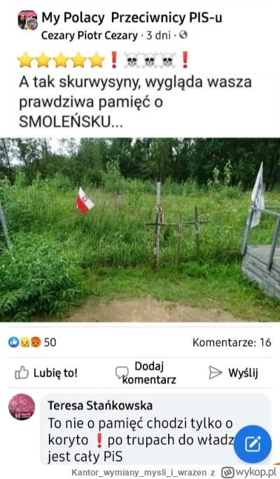 Kantorwymianymysliiwrazen - Pomnik ofiar katastrofy smoleńskiej.
( ͡° ʖ̯ ͡°)
A w kraj...