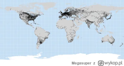 Megasuper - Mapa połączeń kolejowych na świecie. #pkp #pociagi #kolej