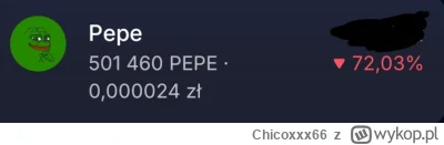 Chicoxxx66 - Próbuje wytłumaczyć tokenowi pepe, że jak spadnie jeszcze niżej, to będz...