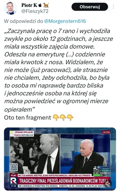 john-eek - @john-eek: 
 Nie brak opinii, że została przez  Kaczyńskiego zaszczuta na ...