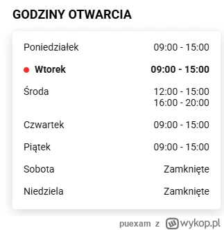 puexam - @diem: Szczęściarz z tymi godzinami otwarcia